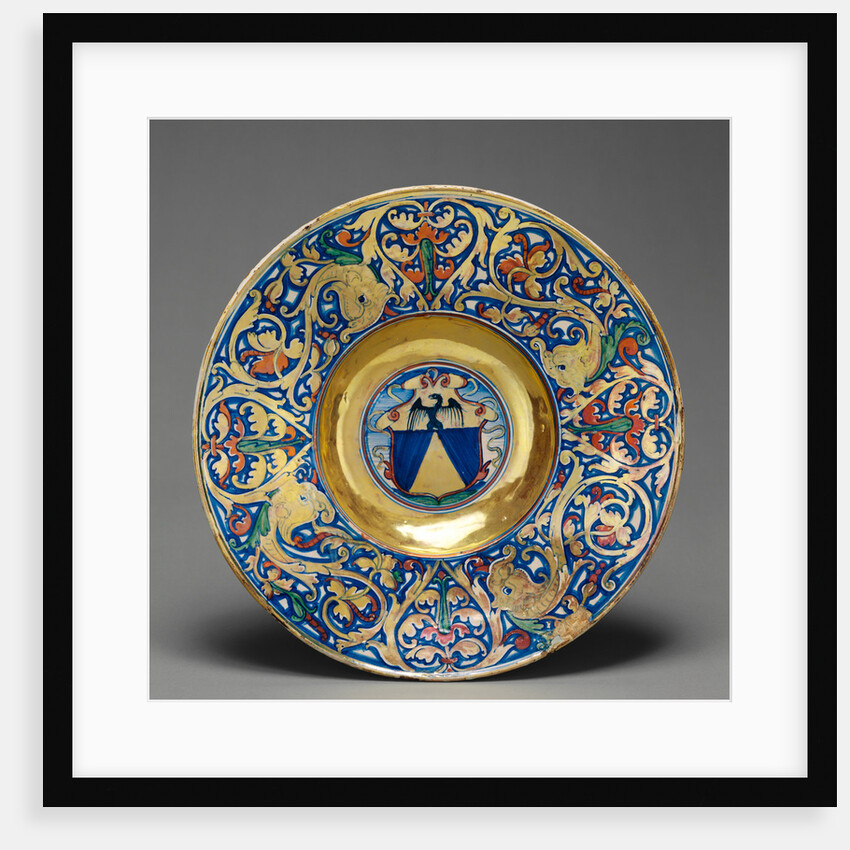 Lustered Armorial Plate by Workshop of Giorgio di Pietro Andreoli