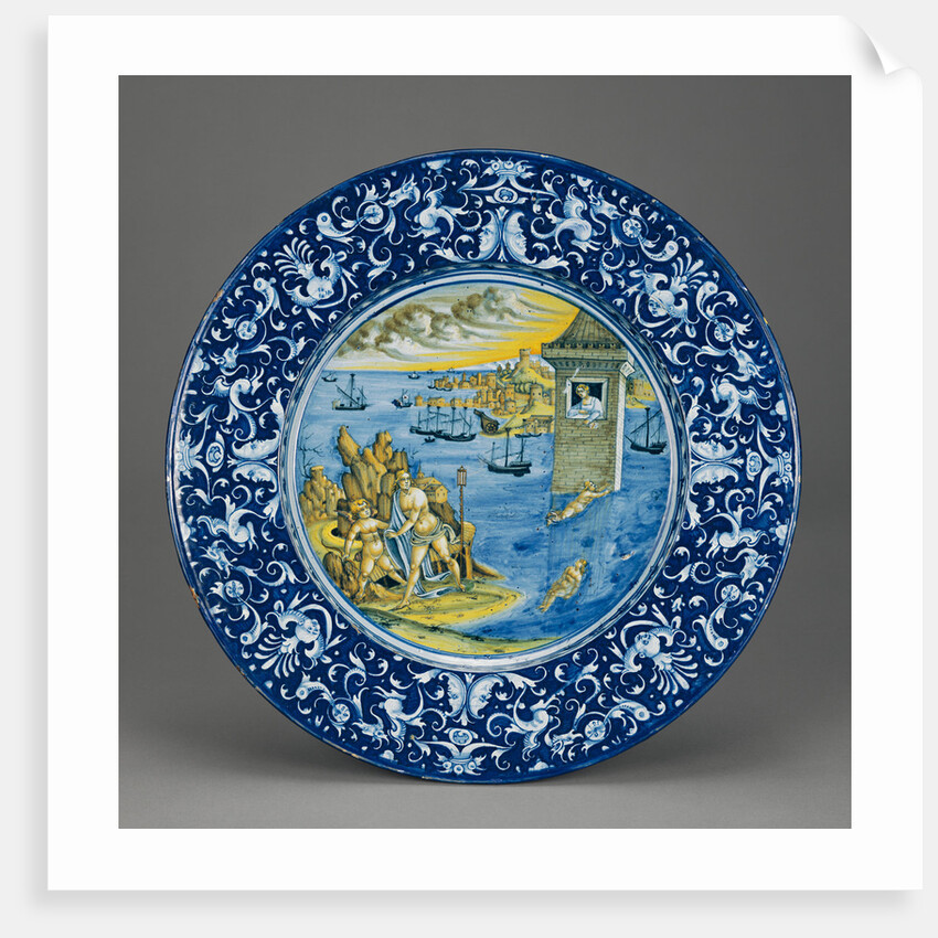 Plate with Hero and Leander by Anonymous