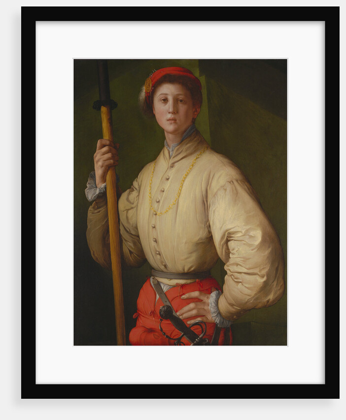 Portrait of a Halberdier (Francesco Guardi?) by Pontormo