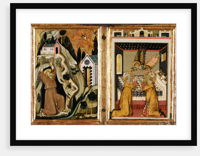 The Stigmatization of St. Francis, and Angel Crowning Saints Cecilia and Valerian by Anonymous
