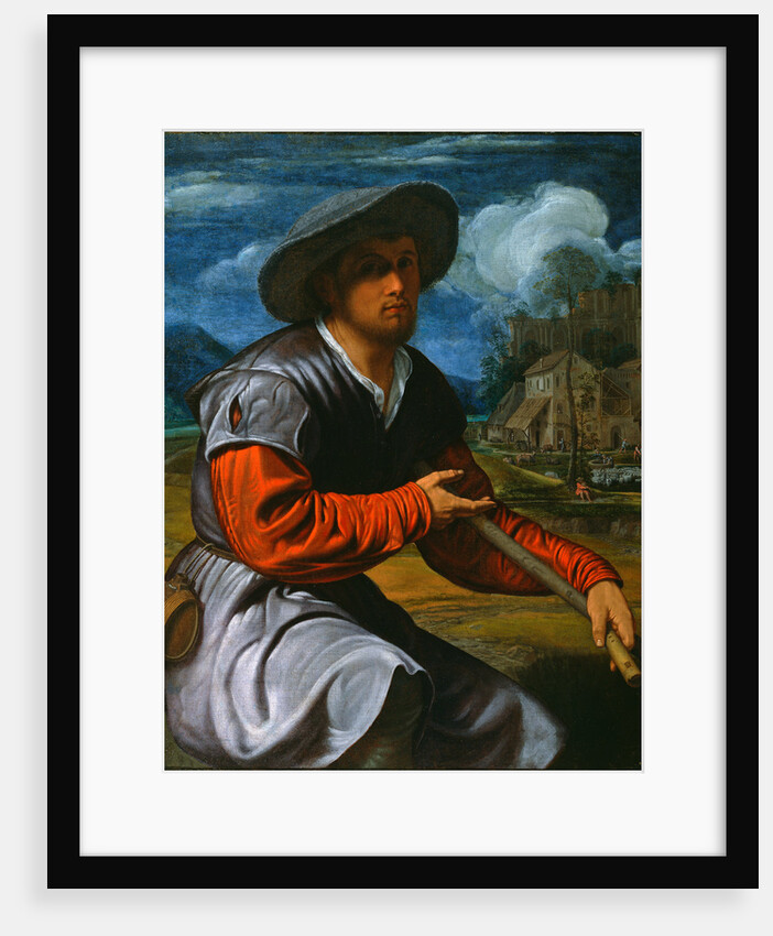 Shepherd with a Flute by Giovanni Girolamo Savoldo
