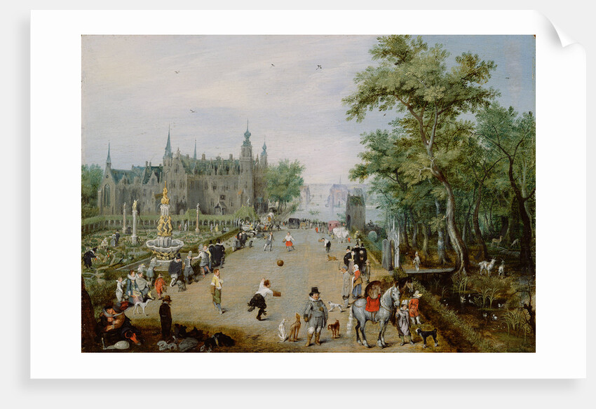 A Jeu de Paume Before a Country Palace by Adriaen van de Venne