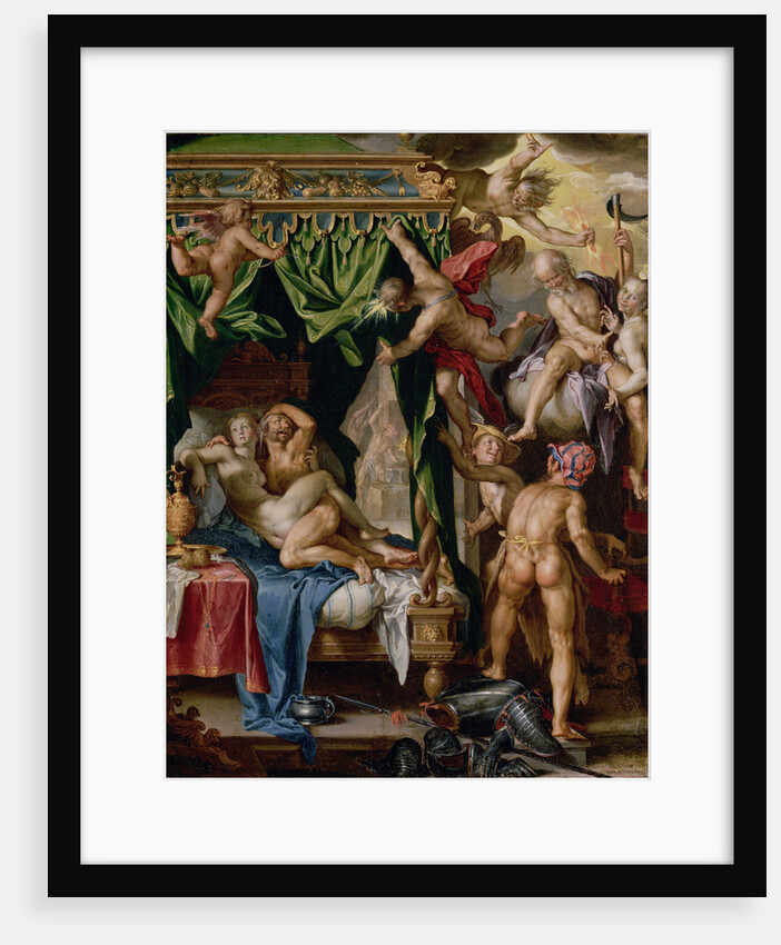Mars and Venus Surprised by Vulcan by Joachim Anthonisz. Wtewael