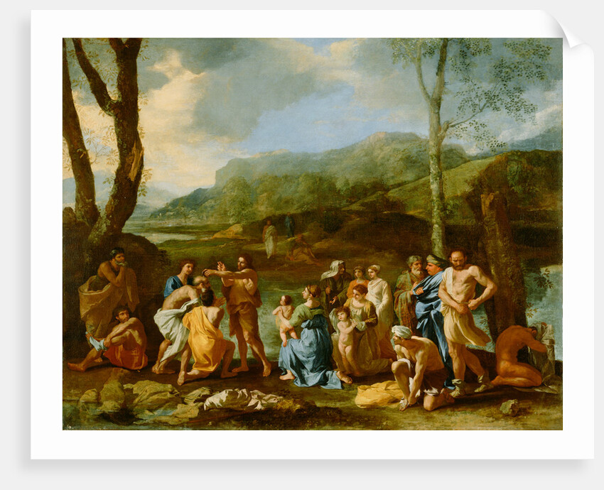 Saint John Baptizing in the River Jordan by Nicolas Poussin
