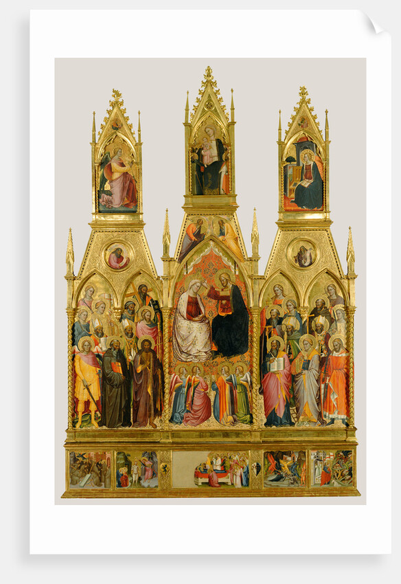 Polyptych with Coronation of the Virgin and Saints by Cenni di Francesco di Ser Cenni