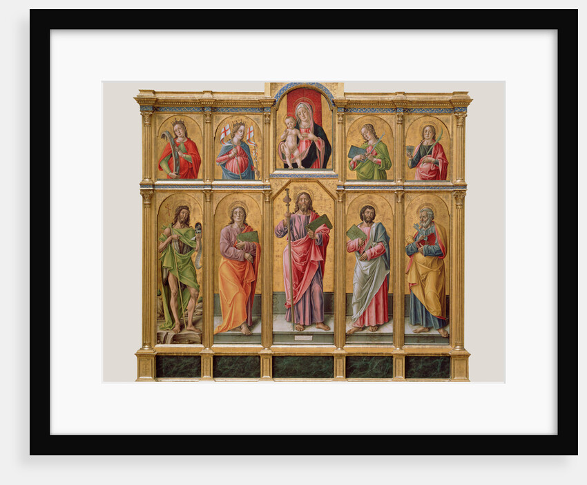 Polyptych with Saint James Major, Madonna and Child, and Saints by Bartolomeo Vivarini