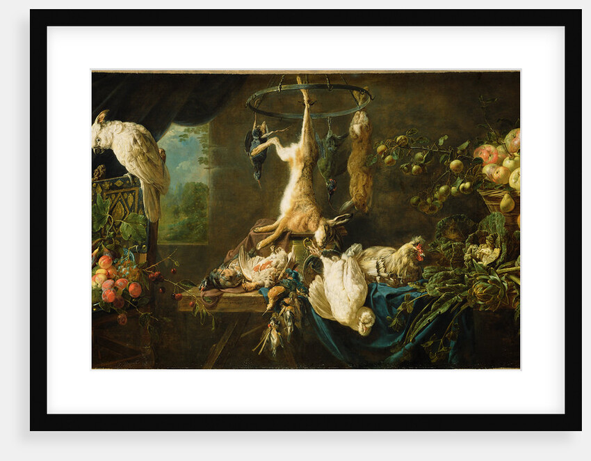 Still Life with Game, Vegetables, Fruit and a Cockatoo by Adriaen van Utrecht