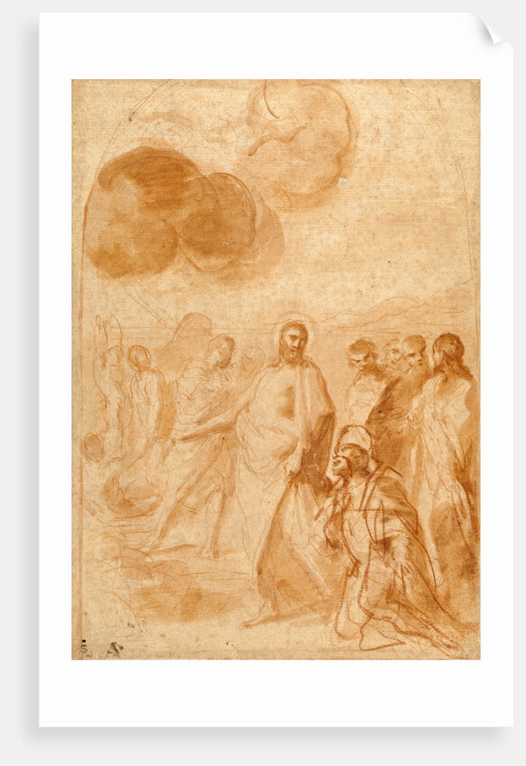 Christ's Command to St. Peter, Feed My Sheep! (Pasce Oves Mea) by Andrea Sacchi