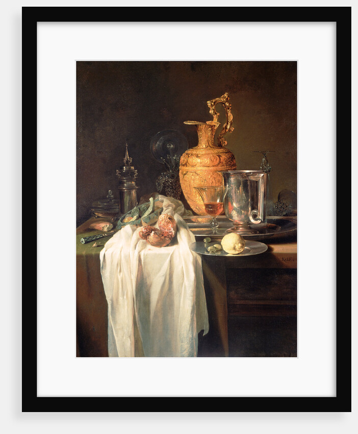 Still Life with Ewer, Vessels and Pomegranate by Willem Kalf