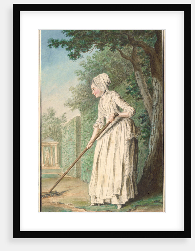 The Duchess of Chaulnes as a Gardener in an Allée by Louis Carrogis de Carmontelle