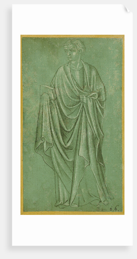 A Draped Figure Holding a Book by Anonymous