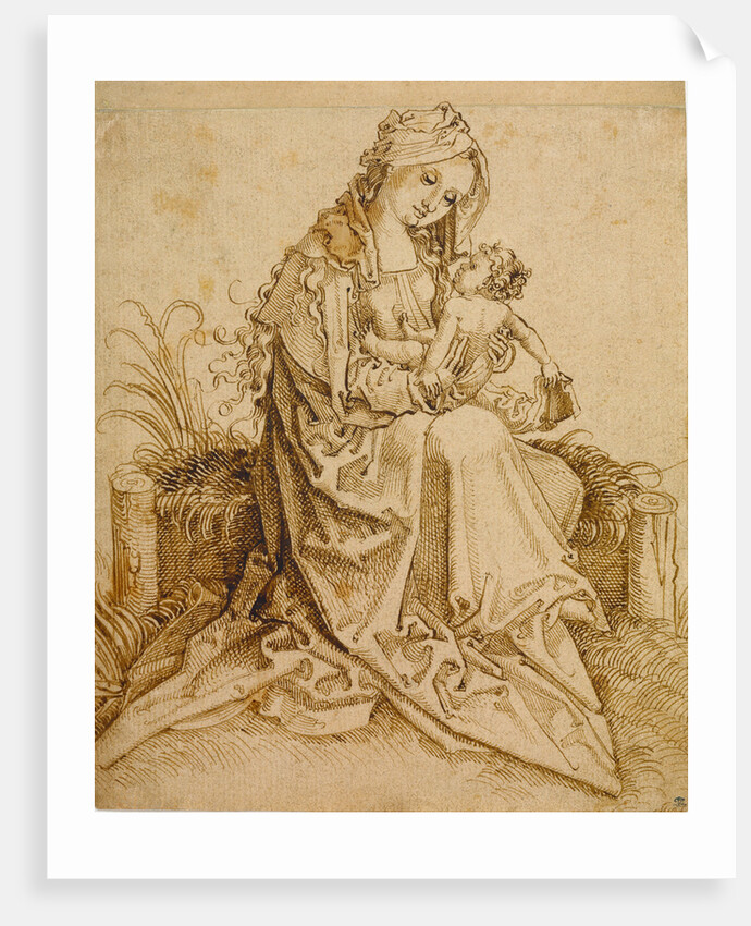 The Virgin and Child on a Grassy Bench by Anonymous