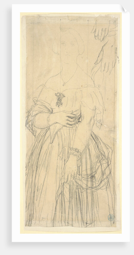 Study for the Dress and the Hands of Madame Moitessier by Jean-Auguste-Dominique Ingres