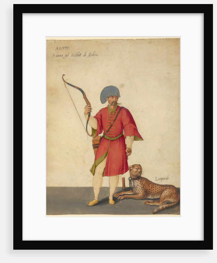 An Azappo Archer with a Cheetah by Jacopo Ligozzi
