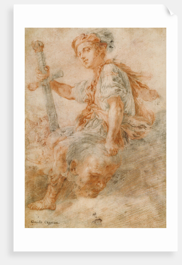 David with the Head of Goliath (recto), Two Studies, one of a Woman (verso) by Domenico Fetti