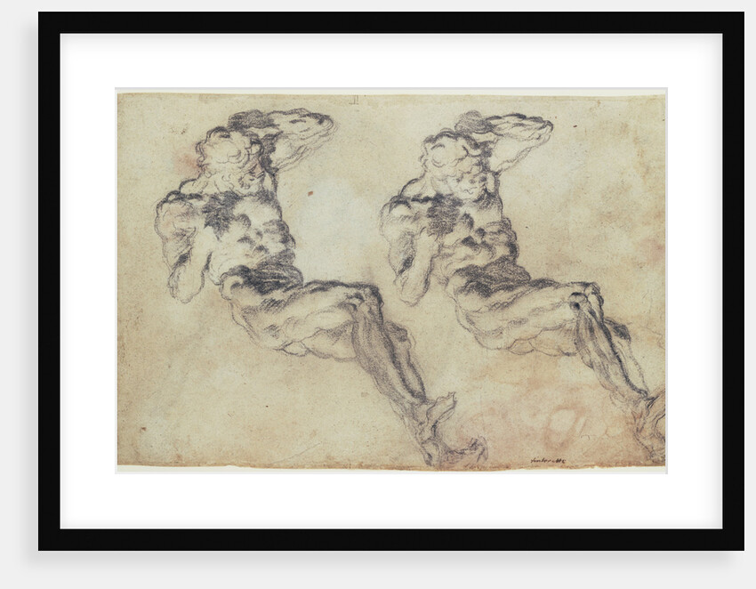 Studies of a Statuette of Atlas (recto), Studies of a Statuette of Atlas and a Figure Praying (verso) by Jacopo Tintoretto