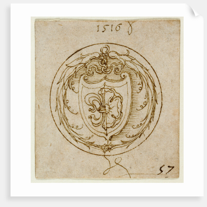 Design for an Ornament or Signet Ring with the Arms of Lazarus Spengler by Albrecht Dürer