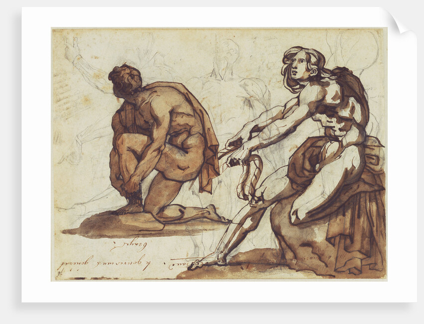 Classical Nudes (recto), Classical Statuary (verso) by Théodore Géricault
