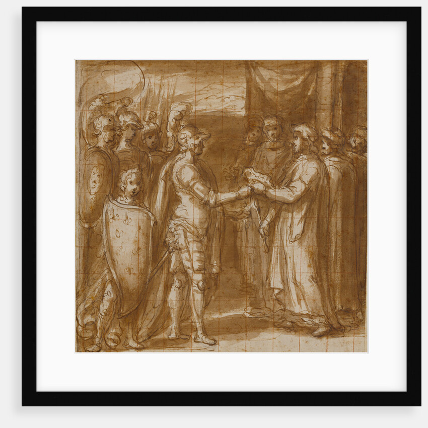 Cardinal Albornoz Gives the Farnese the Keys to Valentino by Taddeo Zuccaro