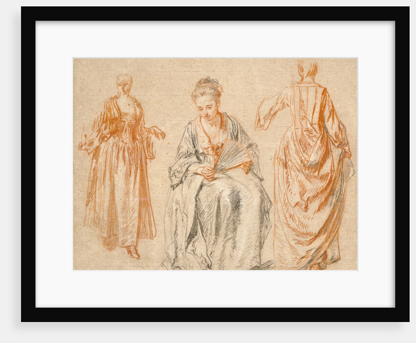Studies of Three Women by Jean-Antoine Watteau