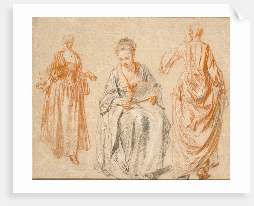 Studies of Three Women by Jean-Antoine Watteau