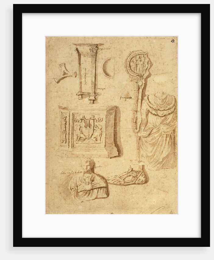 Studies of Antiquities (recto), Studies of Antiquities (verso); Nicolas Poussin by Anonymous