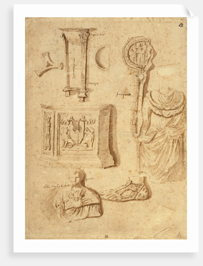 Studies of Antiquities (recto), Studies of Antiquities (verso); Nicolas Poussin by Anonymous