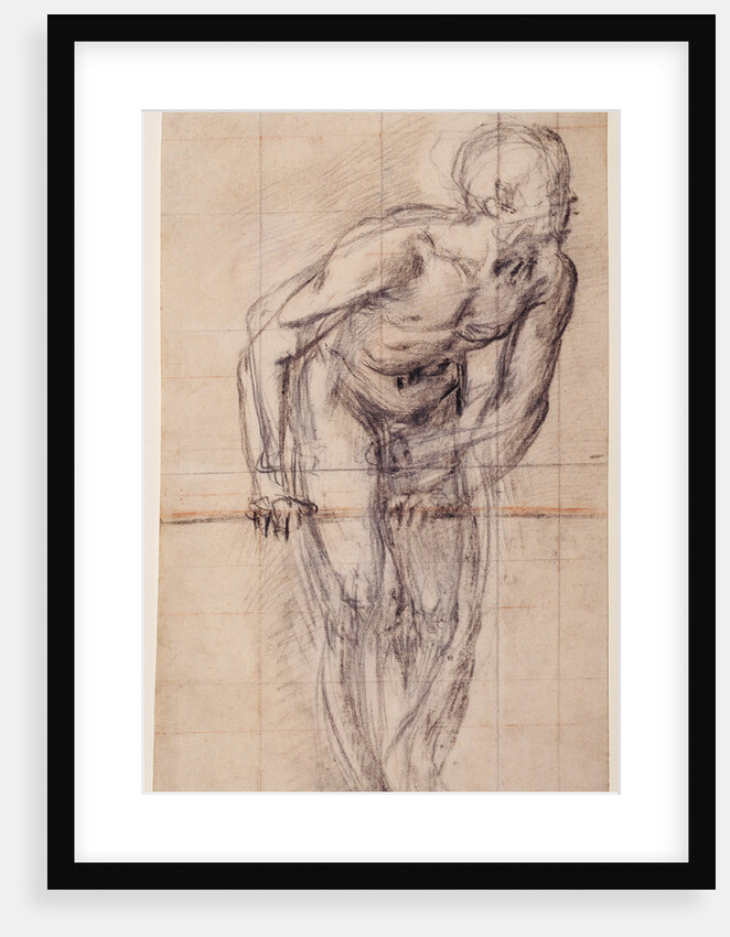 A Standing Male Nude (recto), A Standing Male Nude (verso) by Giovanni Battista Naldini