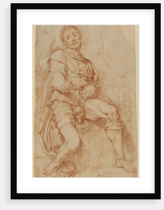 A Seated Man by Bernardino Poccetti