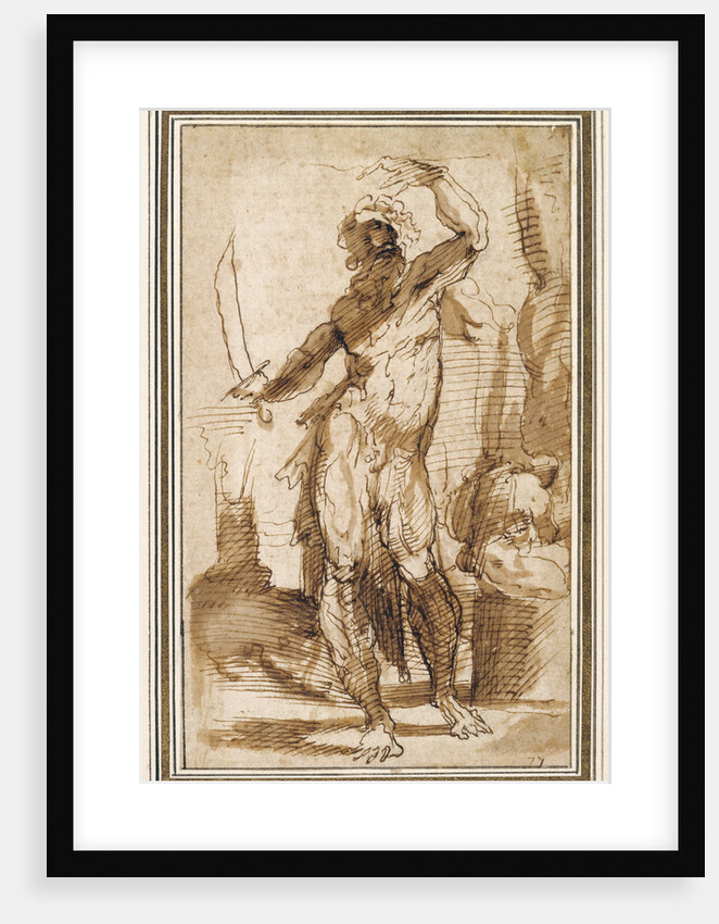 Study for the Figure of Abraham by Domenico Beccafumi