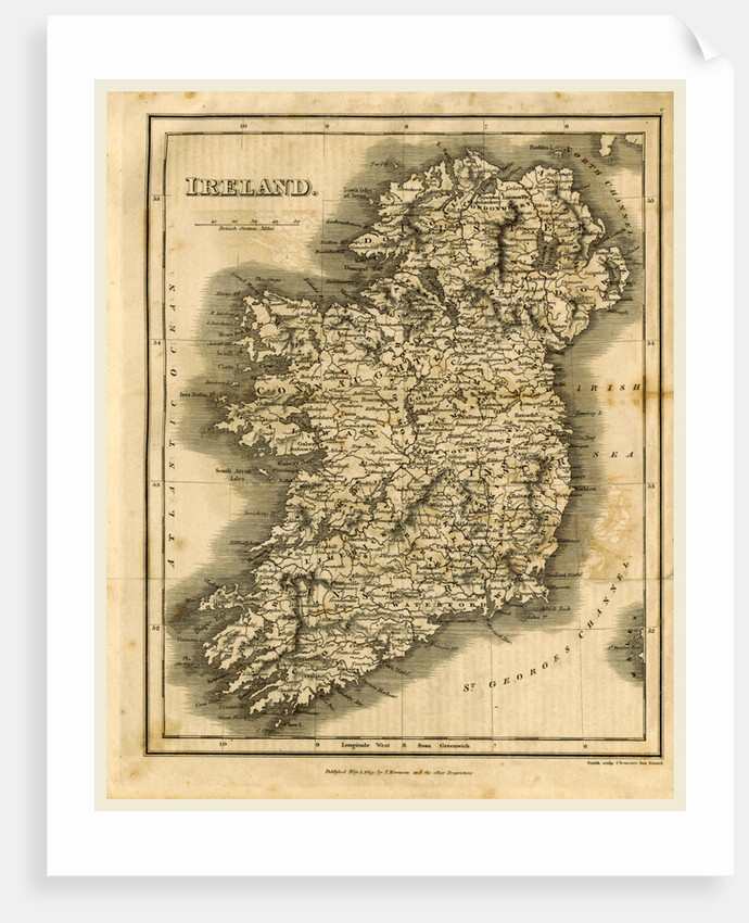 Map of Ireland, 1819 by J. Mawman