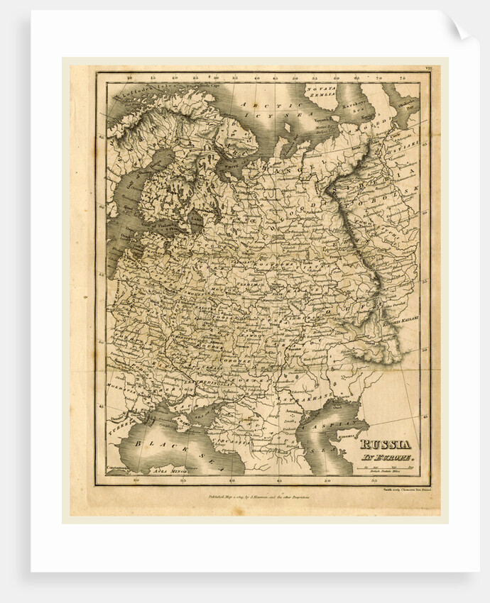 Map of Russia, 1819, J. Mawman by J. Mawman