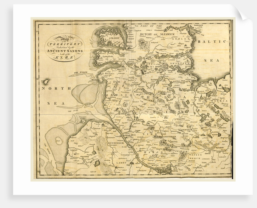 Map of the territory inhabited by the ancient Saxons North of the Elbe by Anonymous