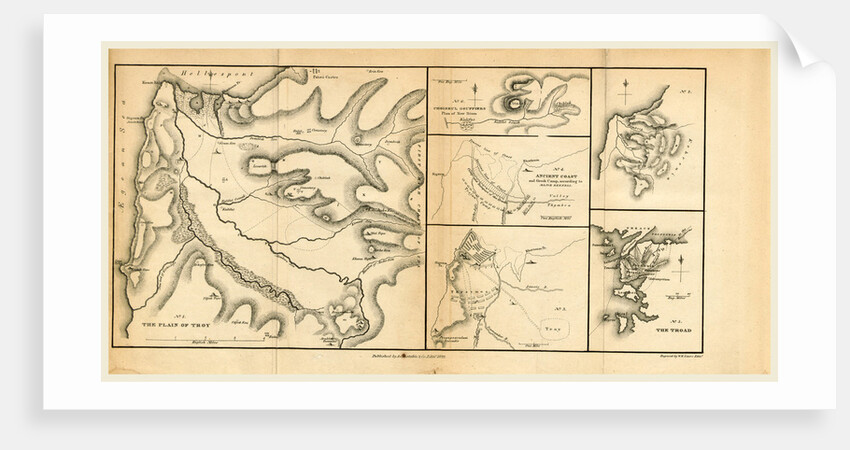 Map 1822, on the topography of the Plain of Troy by Anonymous