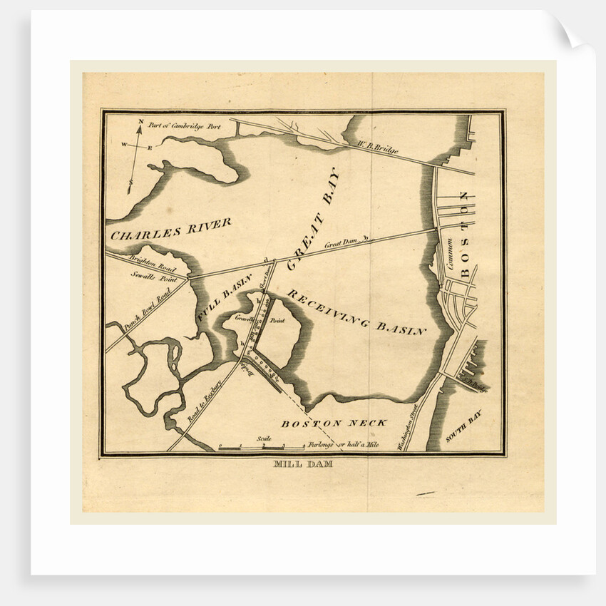 Mill Dam A survey of Boston and its vicinity by Anonymous