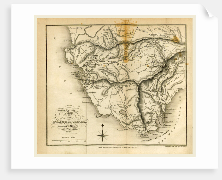 Map of Andalusia and Grenada, 1822 by Anonymous