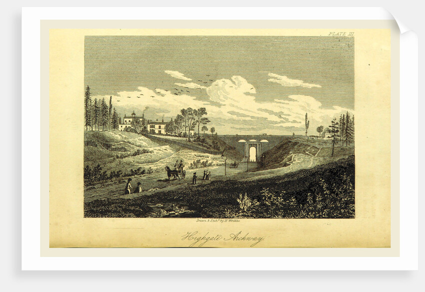 Highgate Archway, The history and antiquities of the parish of Islington, in the county of Middlesex, UK, London by Anonymous