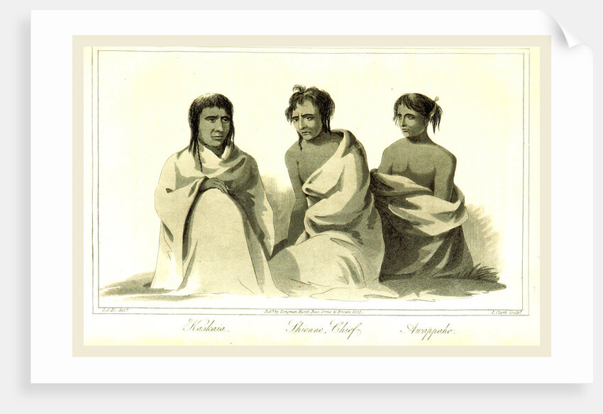 Shienne Chief, 1823, Awappaho, Kaskaia by Anonymous