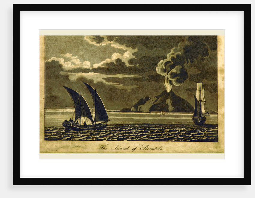 Island of Strombolo, Stromboli a small island in the Tyrrhenian Sea, off the north coast of Sicily, Italy, Europe by Anonymous