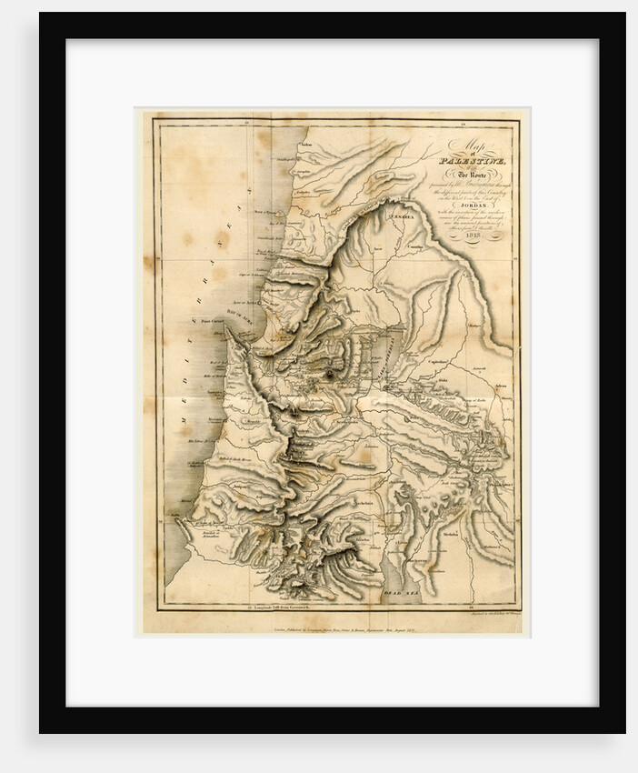Map of Palestine 1818 by Anonymous