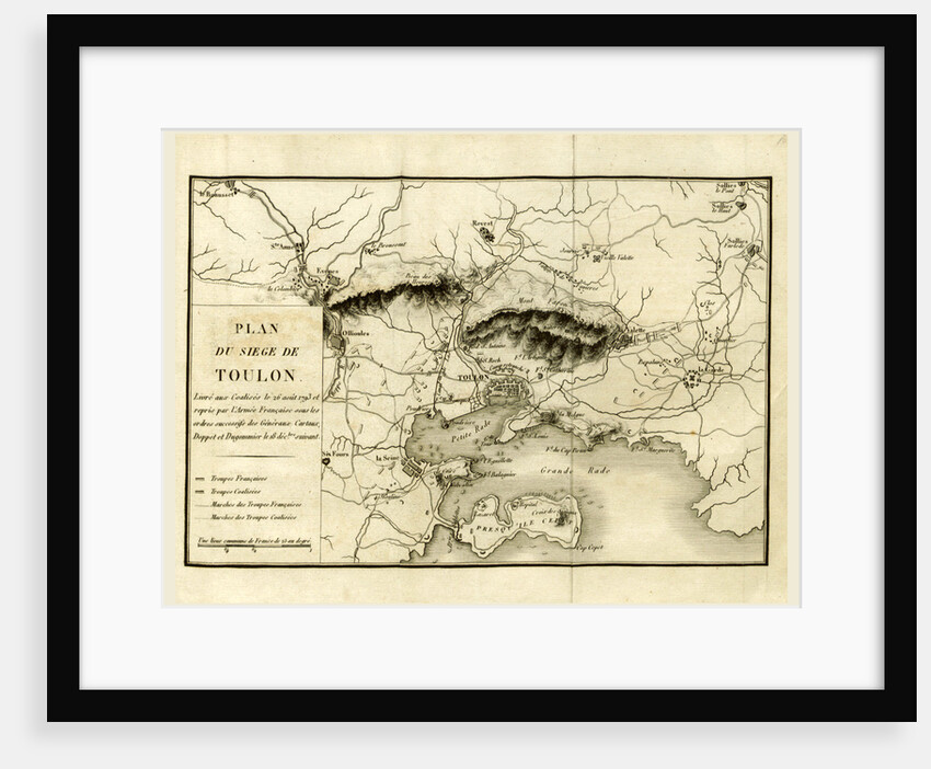 Map of Toulon, France, Europe by Anonymous