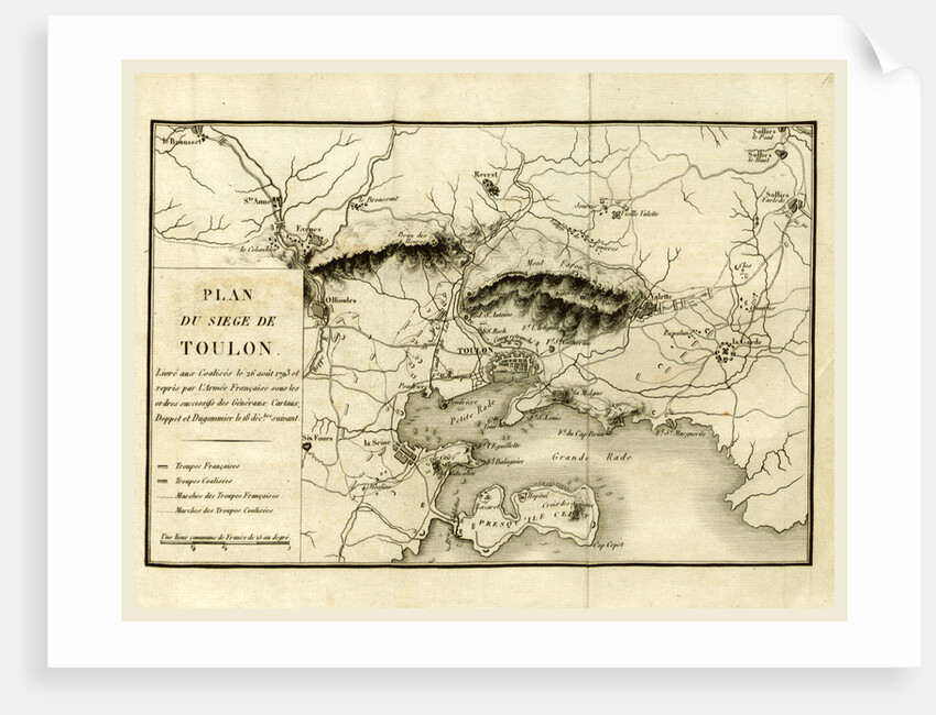 Map of Toulon, France, Europe by Anonymous