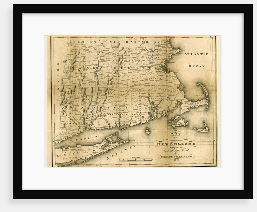 Map of the southern part of New England, 1823 by Anonymous