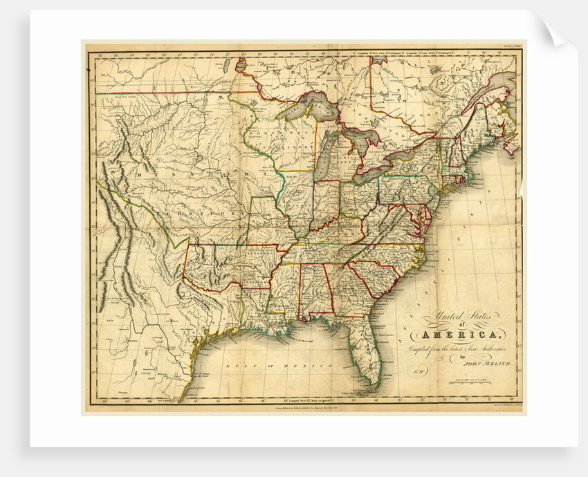 America map 1822-1823 by Anonymous
