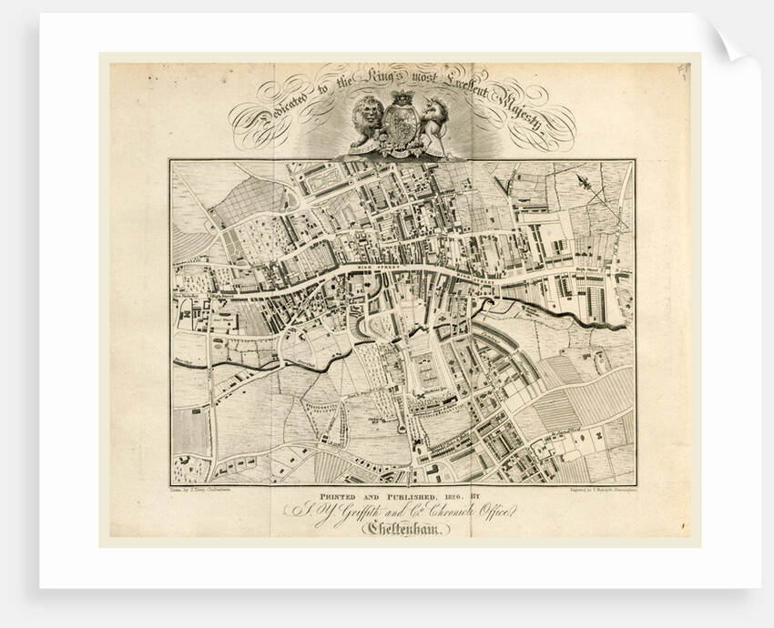 Map, Griffith's new historical description of Cheltenham and its vicinity by Anonymous