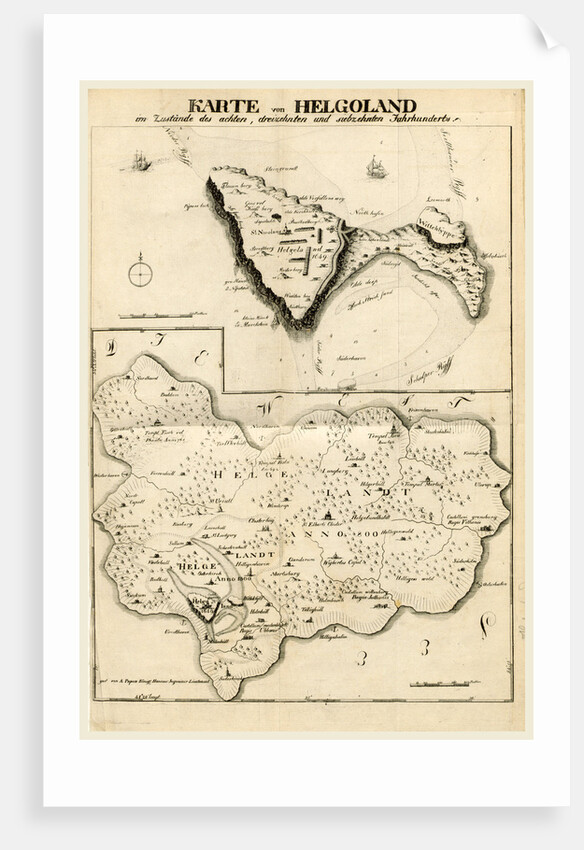 Map Helgoland or Heiligeland, Germany by Anonymous