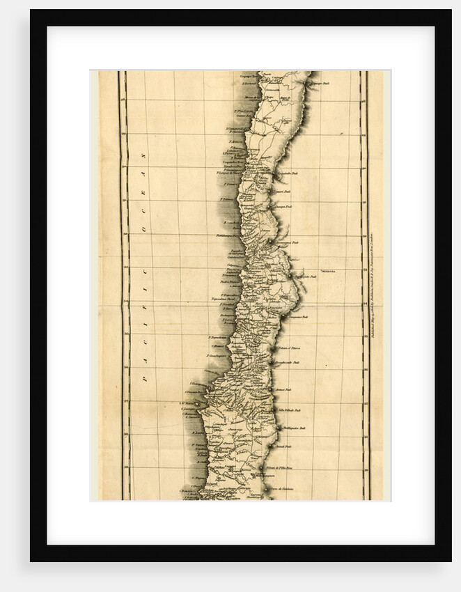 Map of Chile 1825 by Anonymous