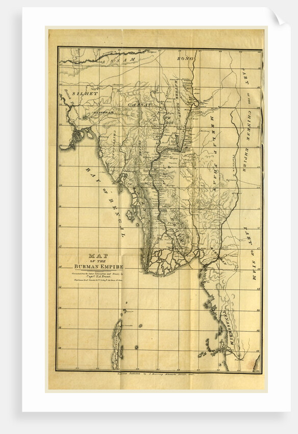 Map of the Burman Empire, 1824 to May 1826 by Anonymous