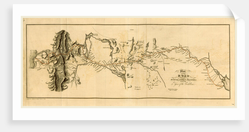 Plan of the road between Buenes Ayres and Mendoza, Sketches of Buenos Ayres and Chile by Anonymous
