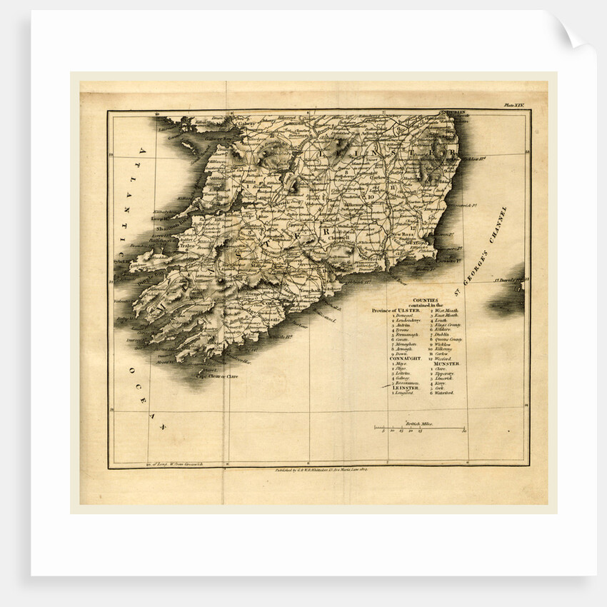 Province of Ulster 1824, A Topographical Dictionary of the United Kingdom, UK by Anonymous